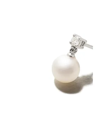 TASAKI 18Kホワイトゴールド アコヤ真珠とダイヤモンド ピアス - Silver - サムネイル4