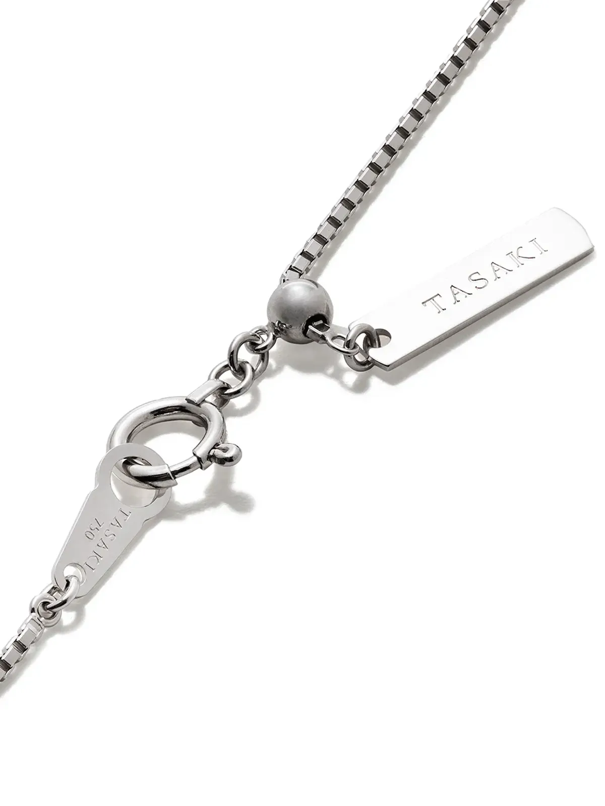 TASAKI 18金ホワイトゴールド アコヤ真珠とダイヤモンドのネックレス - シルバー - 画像4