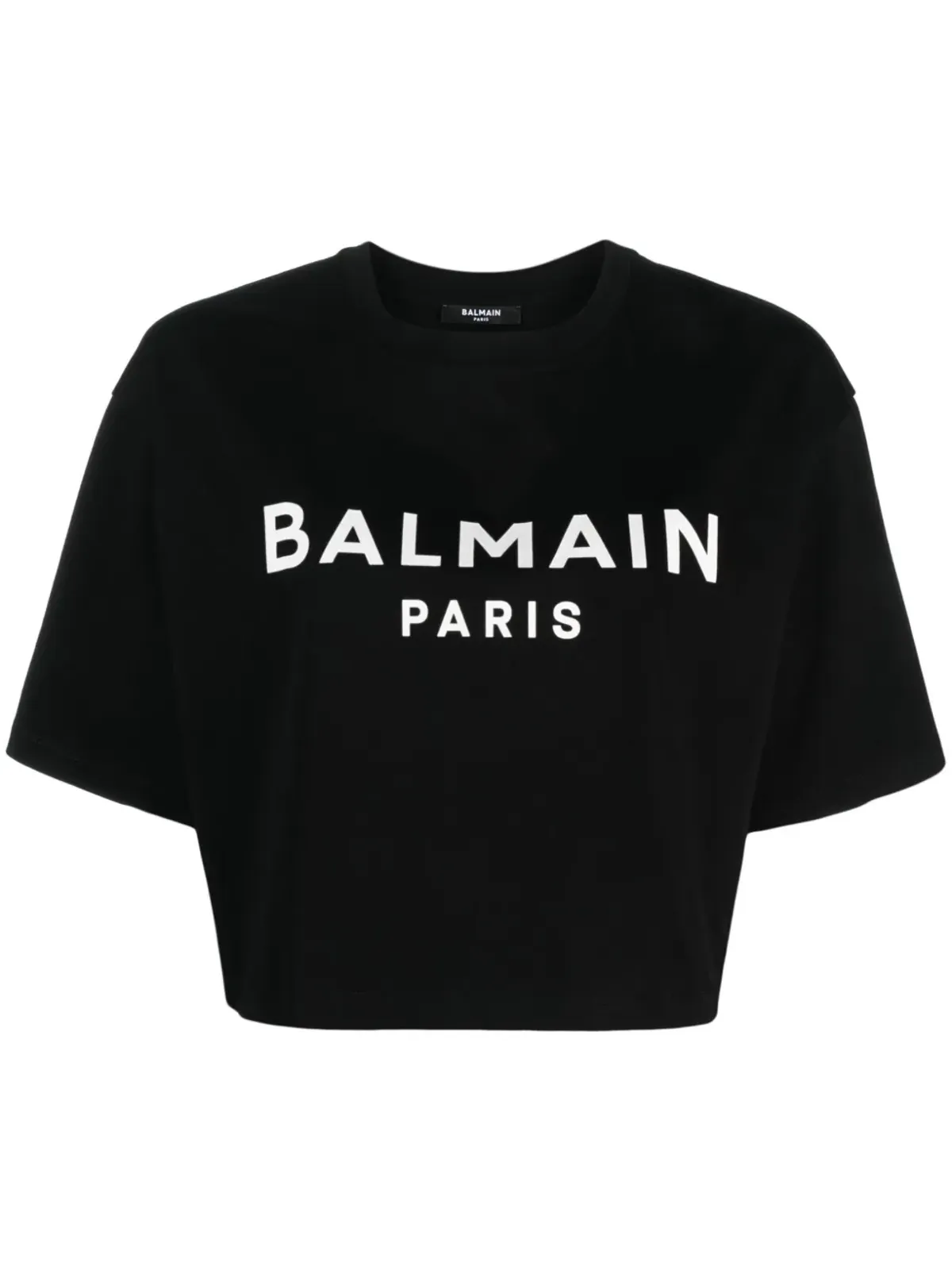 Balmain クロップドロゴTシャツ - 画像1