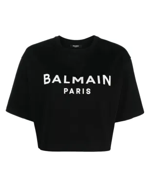Balmain クロップドロゴTシャツ - サムネイル1