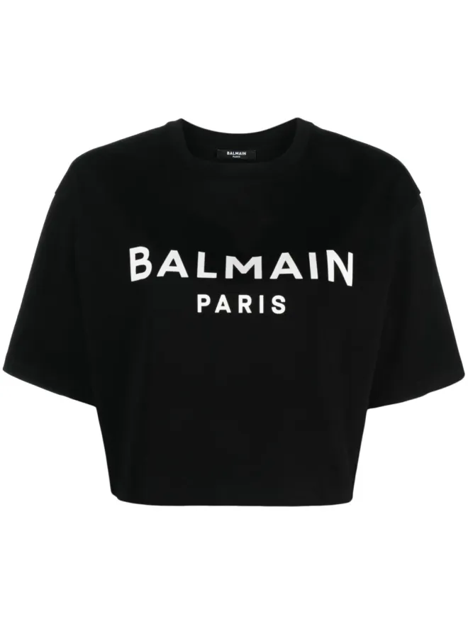 BALMAIN Balmain クロップドロゴTシャツの商品画像