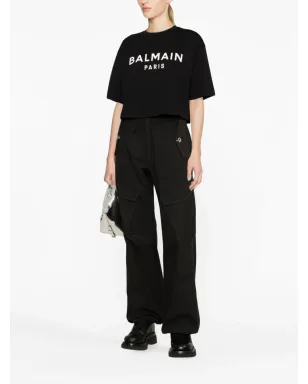 Balmain クロップドロゴTシャツ - サムネイル2