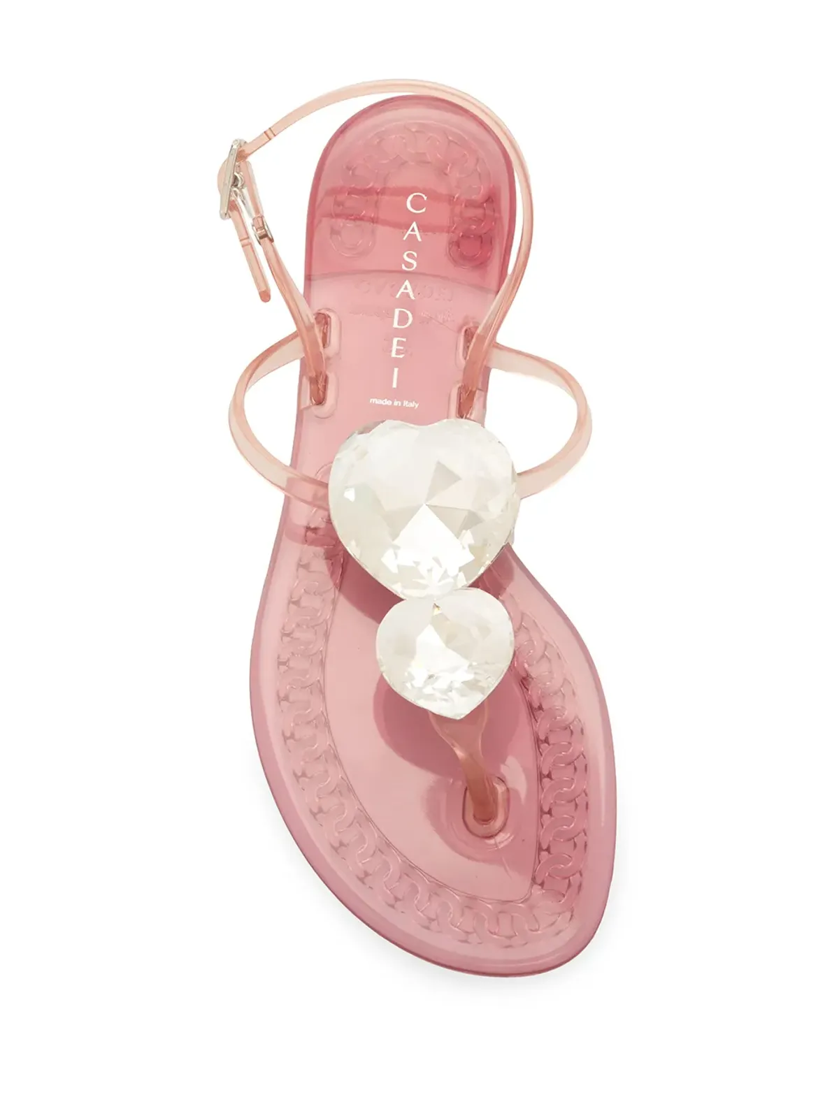 Casadei ハートクリスタル付きサンダル - 画像4