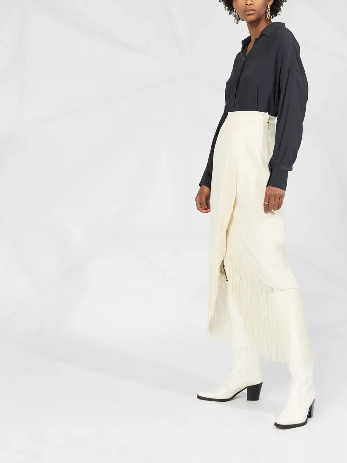 Zadig&Voltaire タマラ 葉モチーフのシャツ - 画像4
