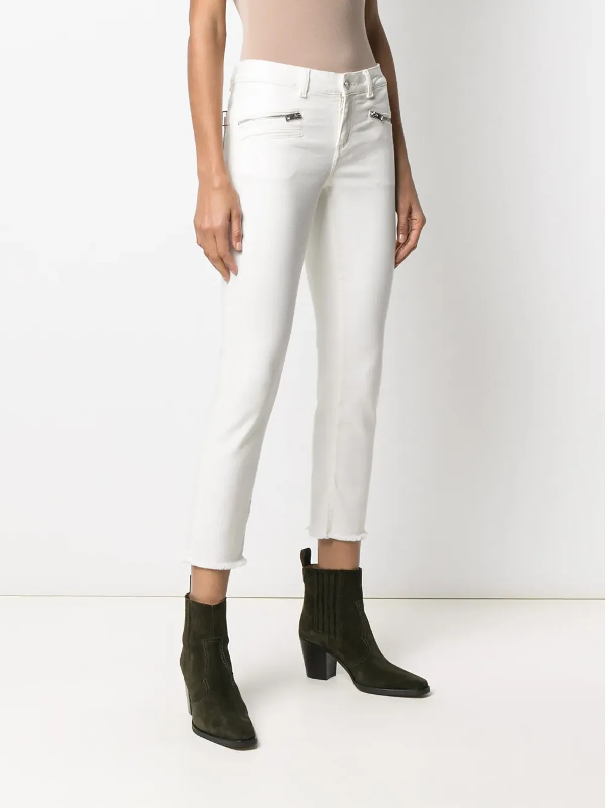 Zadig&Voltaire アヴァ クロップド・スリムカット・ジーンズ（ホワイト） - 画像3