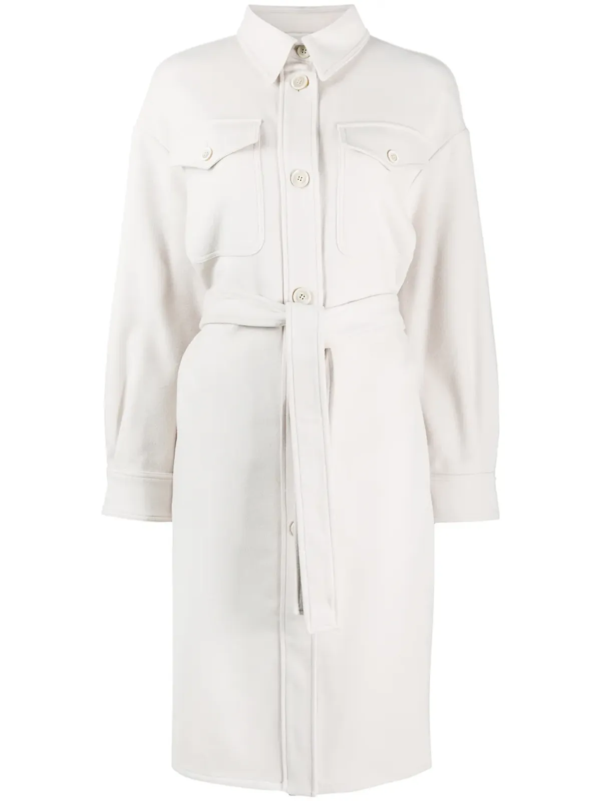 Brunello Cucinelli ベルト付きデニムコート - 画像1