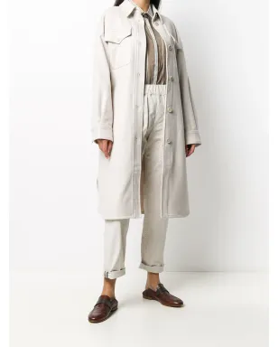 Brunello Cucinelli ベルト付きデニムコート - サムネイル2