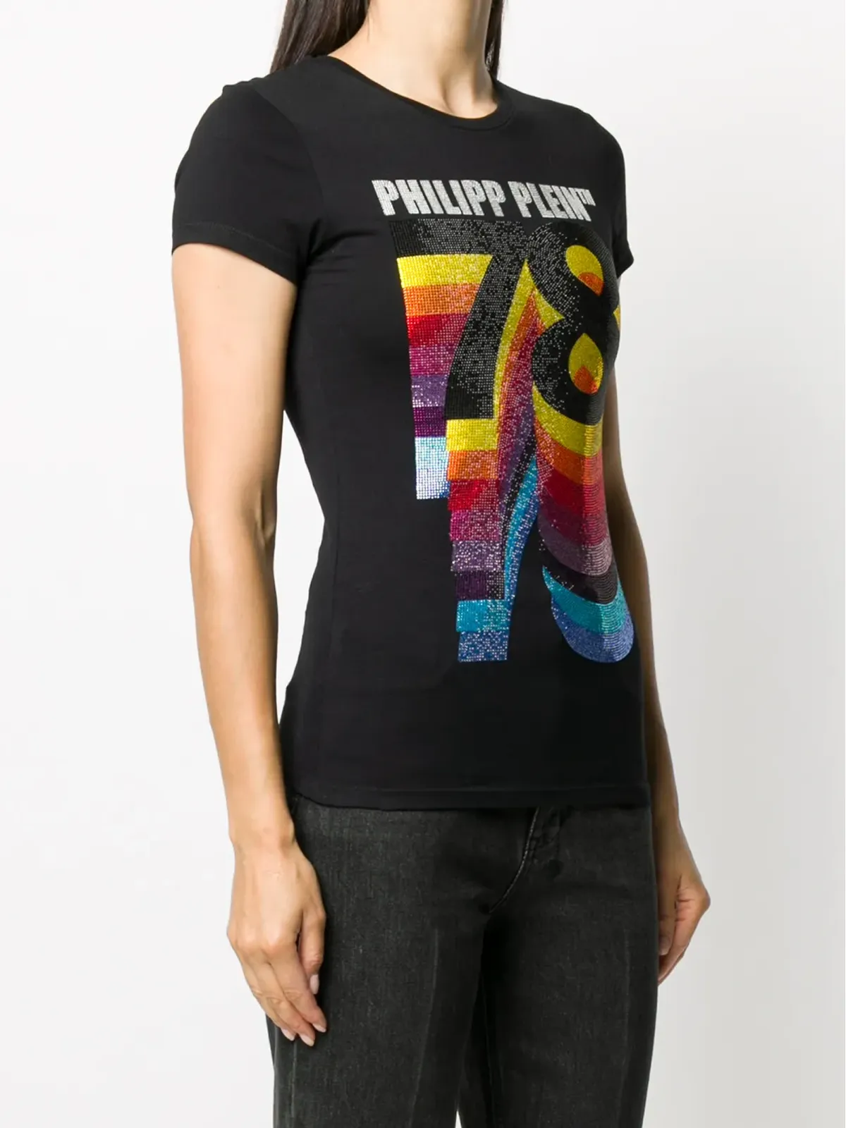 Philipp Plein エンベリッシュド78プリントTシャツ - 画像3