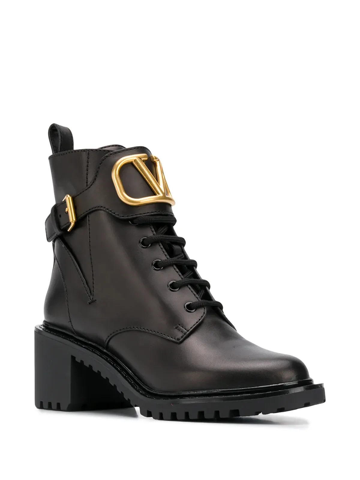 Valentino Garavani 70mm VLogo Signature コンバットブーツ - ブラック - 画像2
