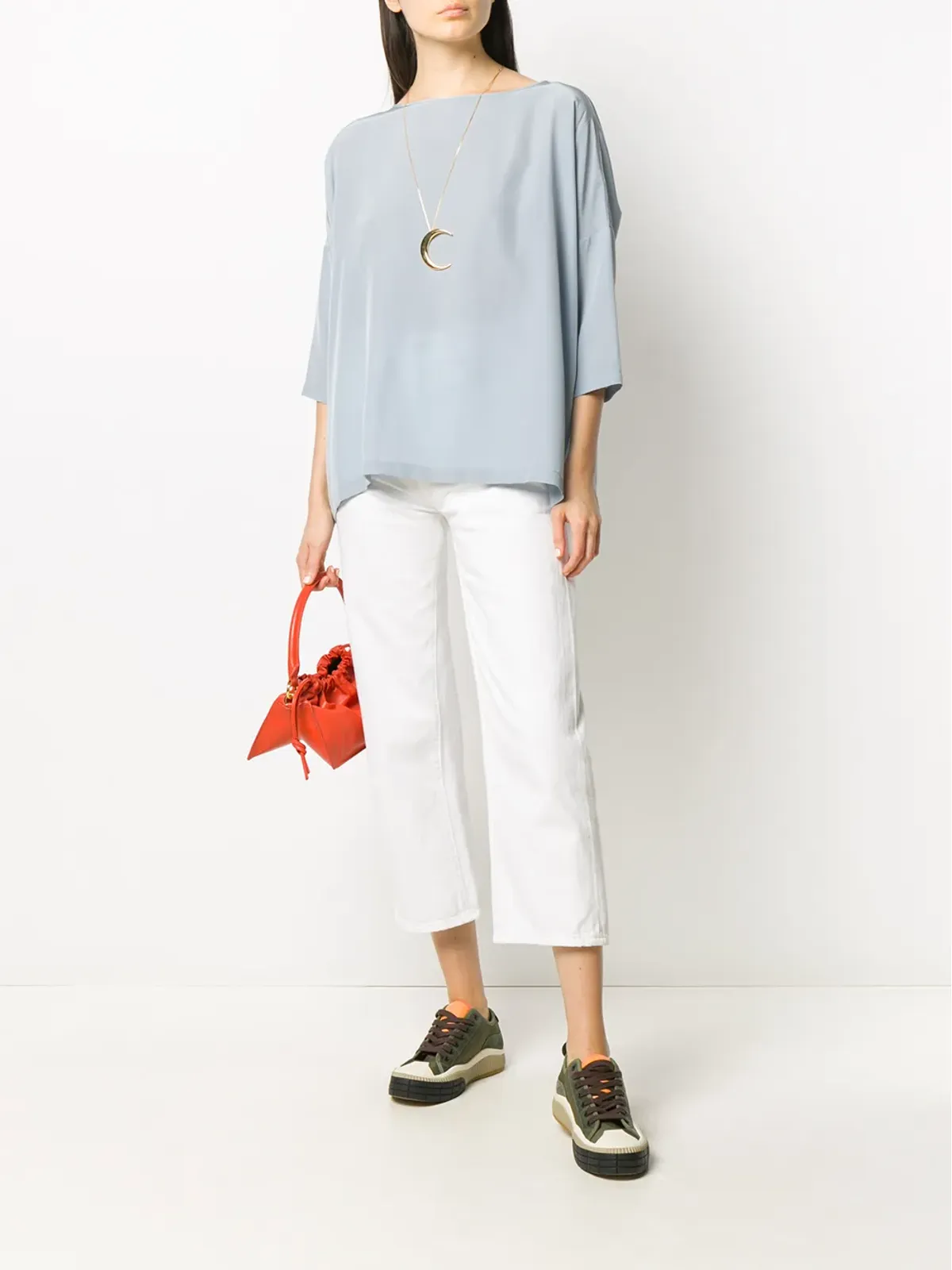 Missoni クロップドスリーブ シルク Tシャツ - 画像2