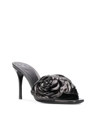 Valentino Garavani 花柄アップリケ レザーサンダル - サムネイル2