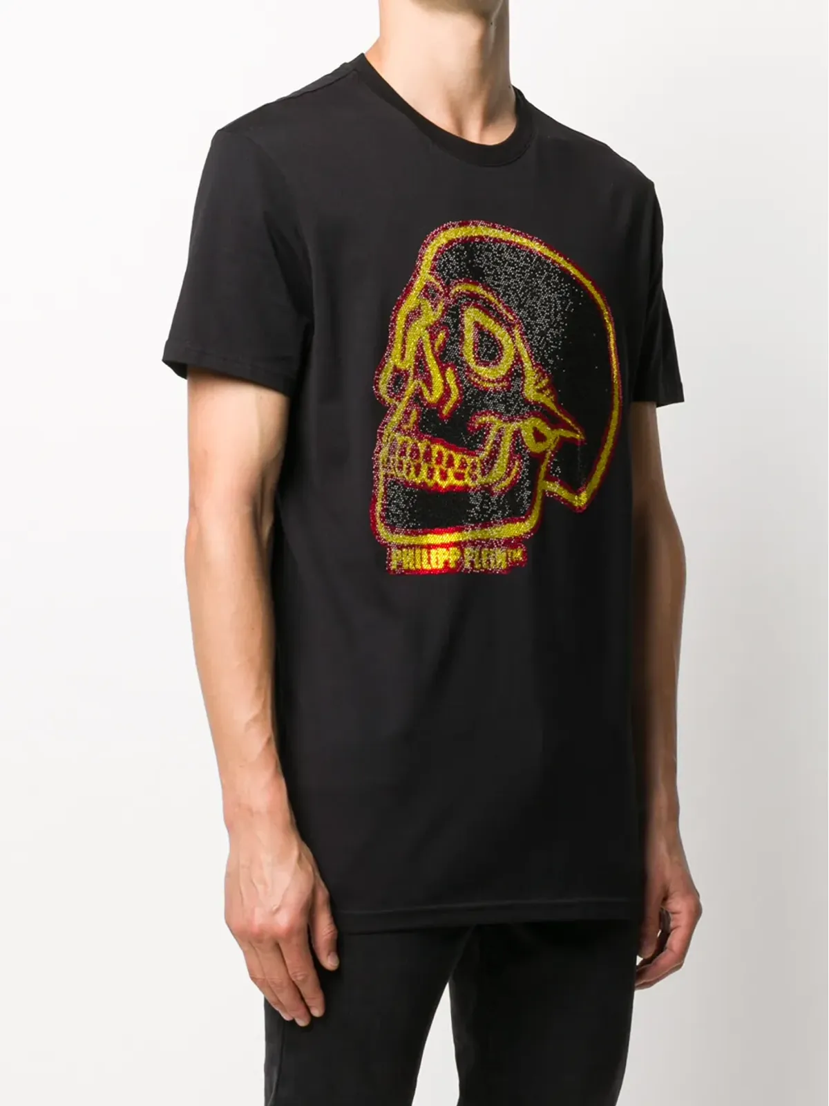 Philipp Plein クリスタル・アウトライン・スカル Tシャツ - 画像3