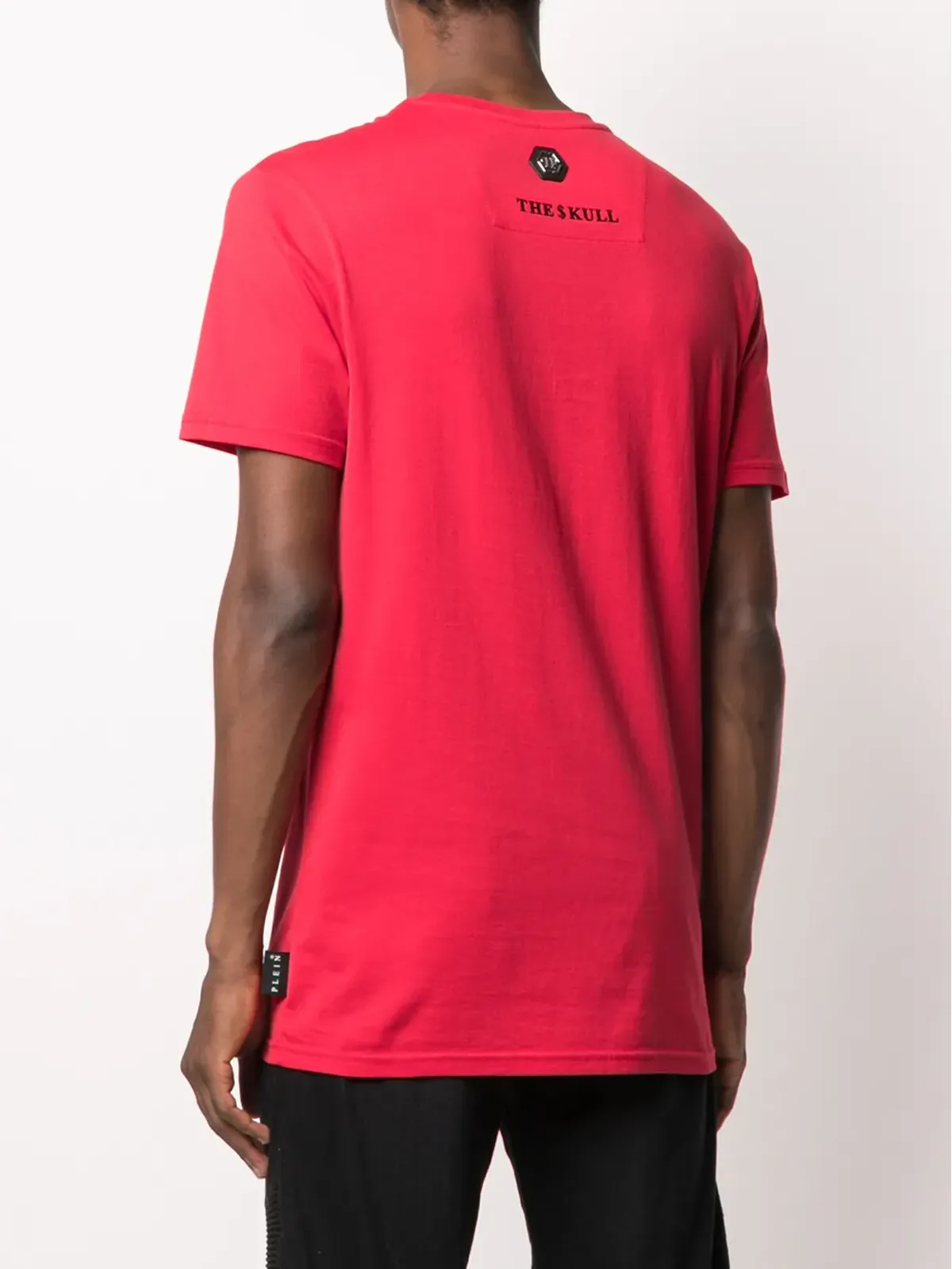 Philipp Plein Outline Skull クルーネック Tシャツ - Red - 画像4