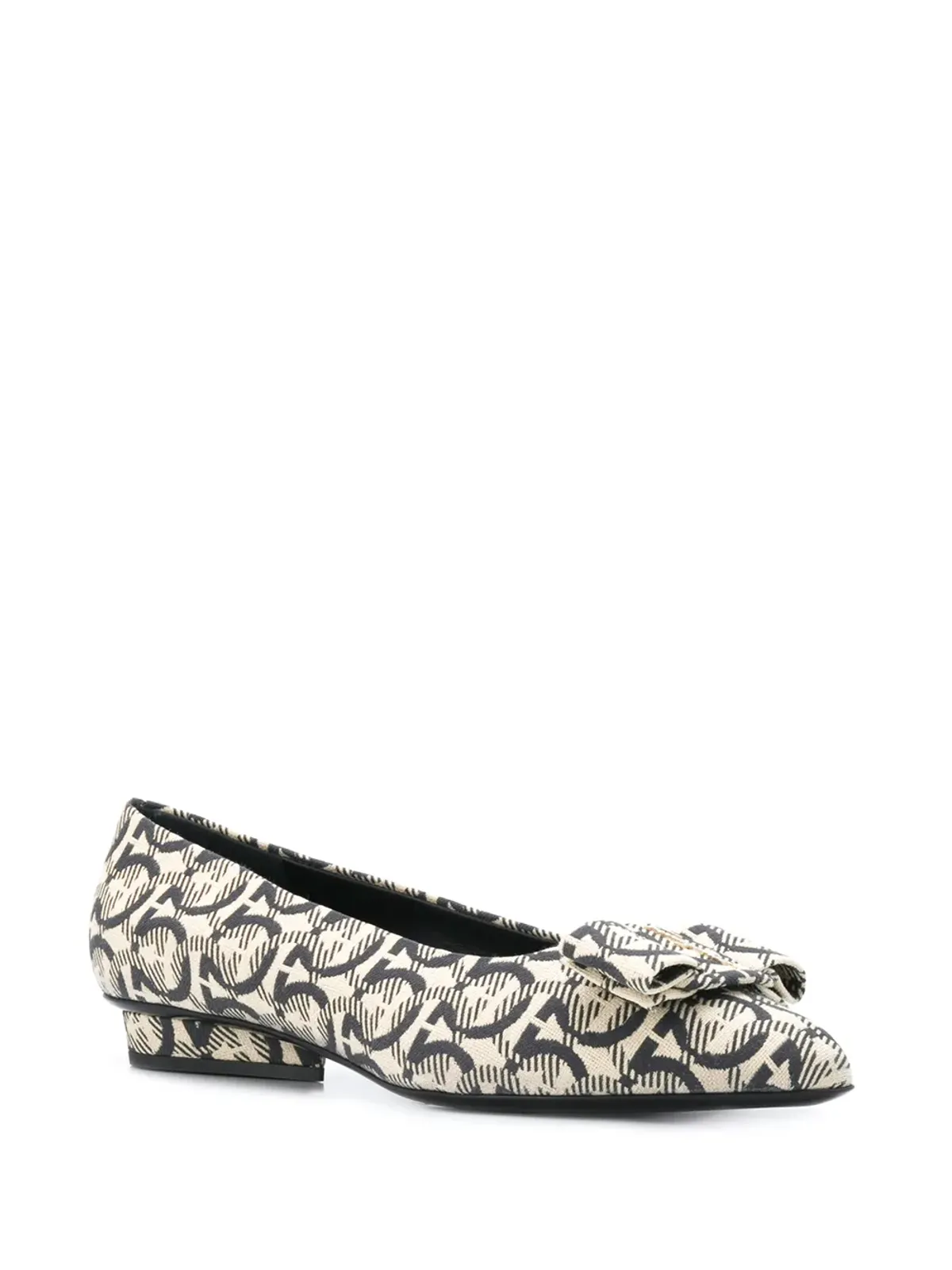 Ferragamo Viva Gancini-woven バレエシューズ - 画像2
