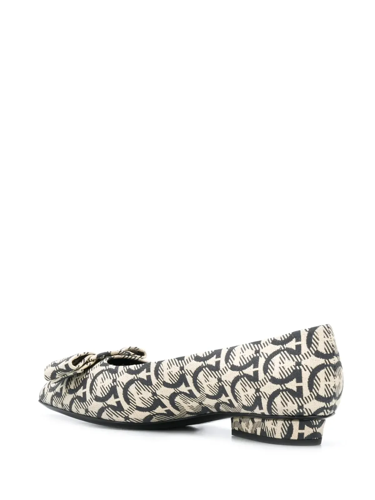 Ferragamo Viva Gancini-woven バレエシューズ - 画像3