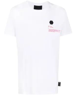 Philipp Plein スカルプリント ロゴパッチ Tシャツ - ホワイト - サムネイル1
