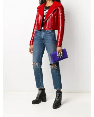 Philipp Plein キラーライニング付き バイカージャケット レッド - サムネイル2