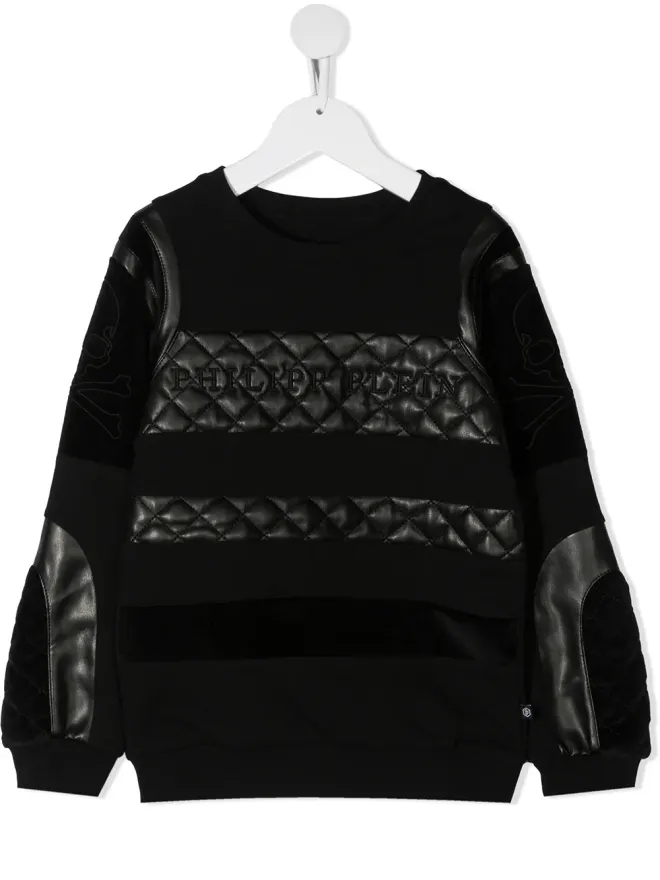 Philipp Plein Junior Philipp Plein Junior キルティング仕上げスウェットシャツの商品画像