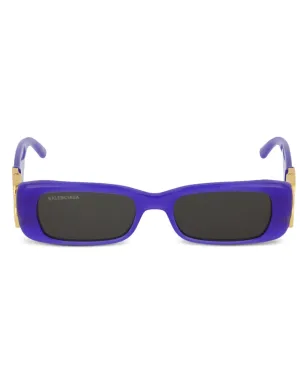 Balenciaga Eyewear rectangle-frame sunglasses - Purple - サムネイル1