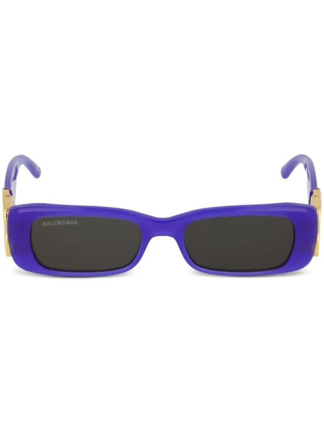Balenciaga Eyewear Balenciaga Eyewear rectangle-frame sunglasses - Purpleの商品画像