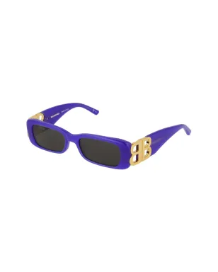 Balenciaga Eyewear rectangle-frame sunglasses - Purple - サムネイル2