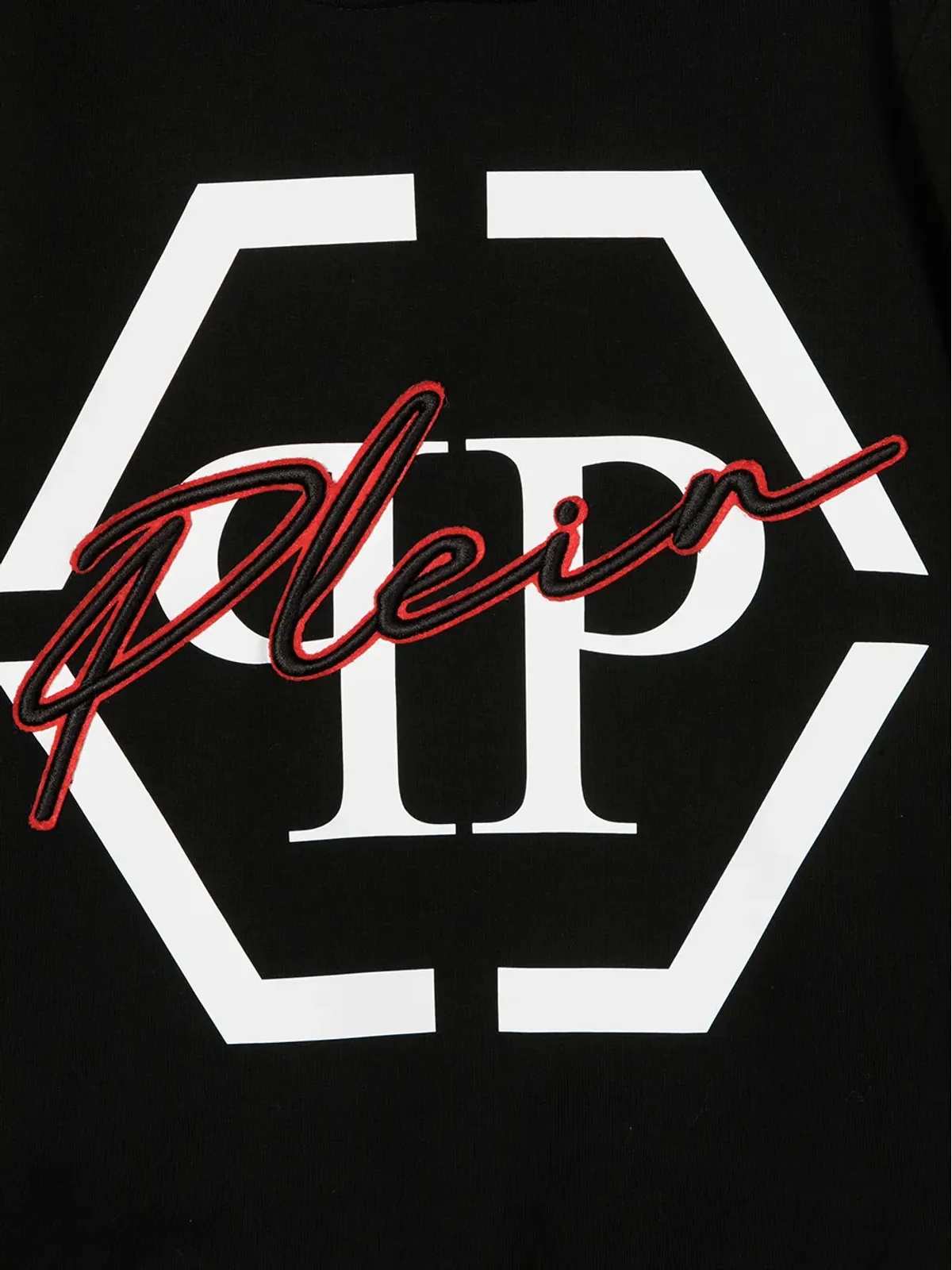Philipp Plein Junior ヘクサゴン ロゴプリント フーディ - 画像3