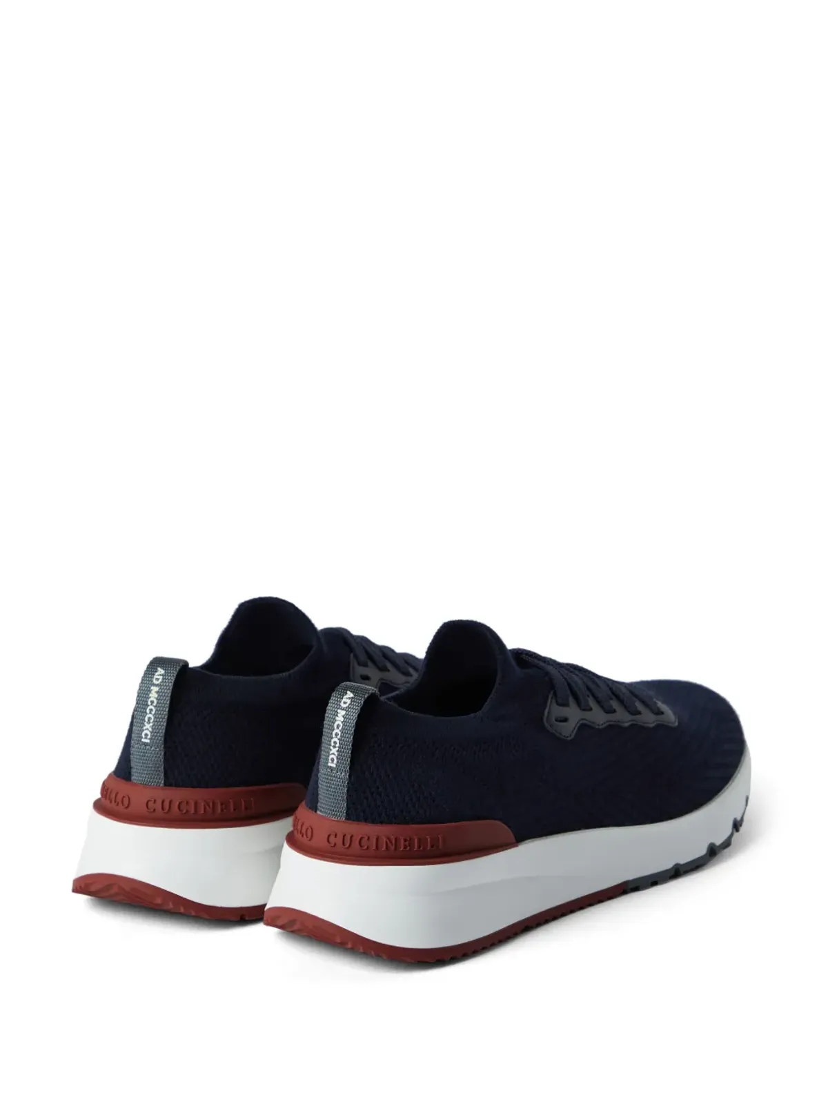 Brunello Cucinelli レースアップメッシュスニーカー ブルー - 画像3