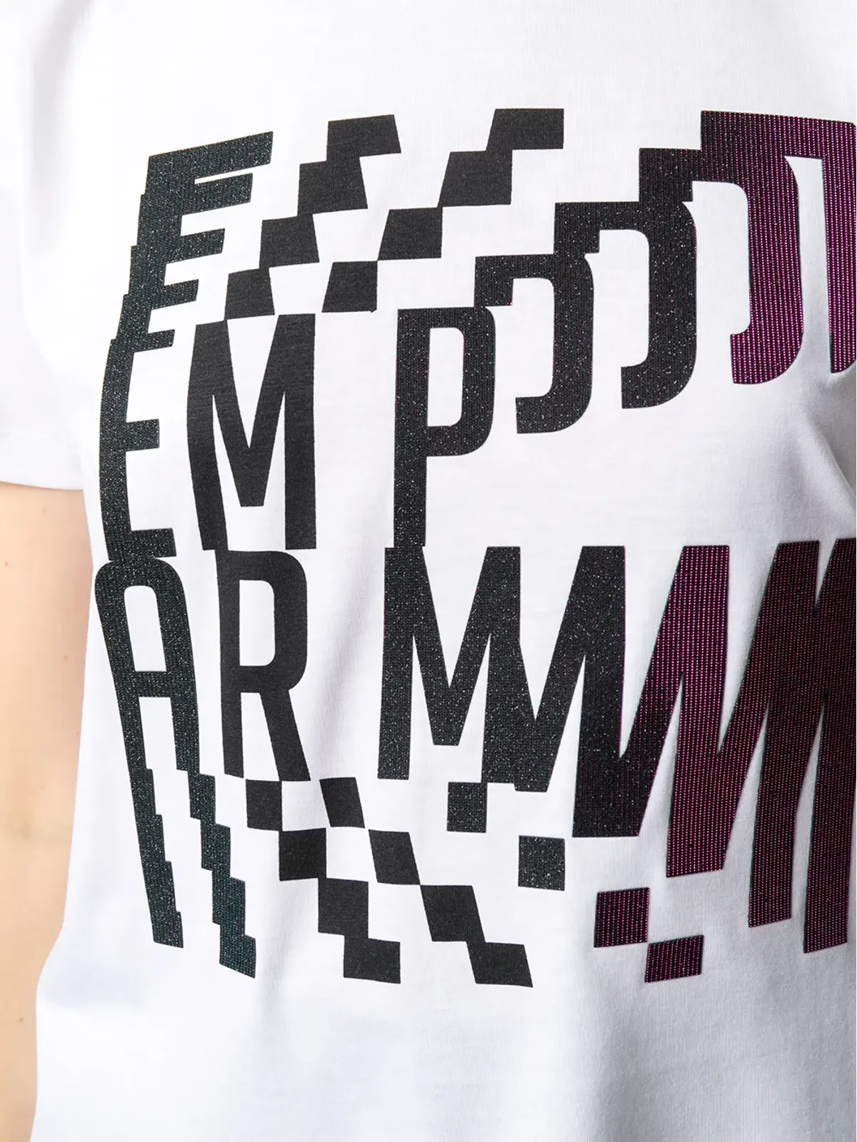 Emporio Armani アブストラクト ロゴプリント Tシャツ - 画像5