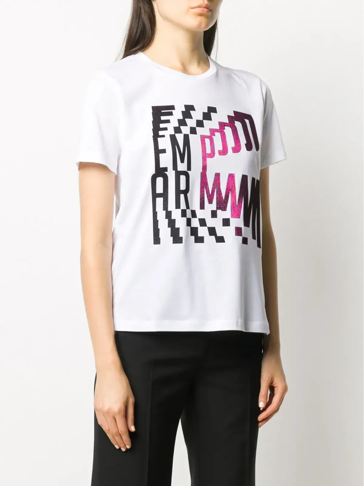 Emporio Armani アブストラクト ロゴプリント Tシャツ - 画像3