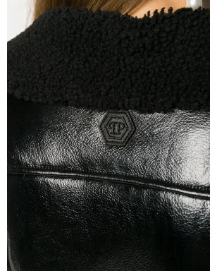 Philipp Plein シアリングトリム付きモトジャケット - サムネイル5
