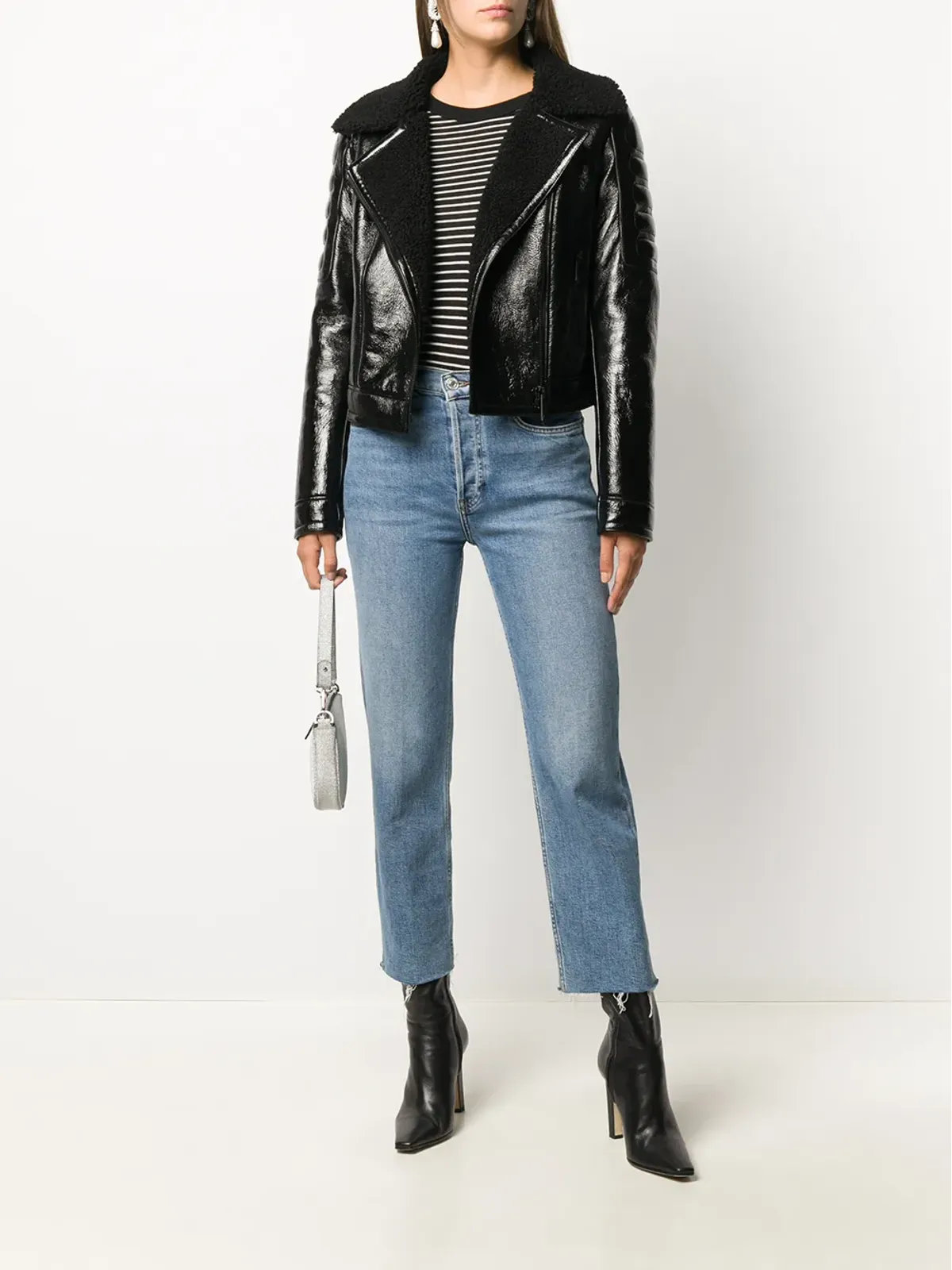 Philipp Plein シアリングトリム付きモトジャケット - 画像2