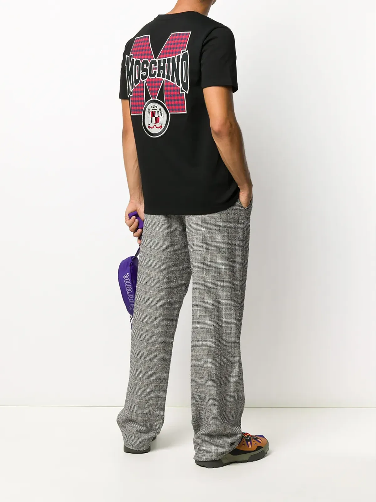 Moschino ロゴパッチTシャツ ブラック - 画像2
