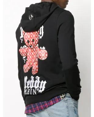 Philipp Plein 刺繍テディベアプリント フーディ - サムネイル4