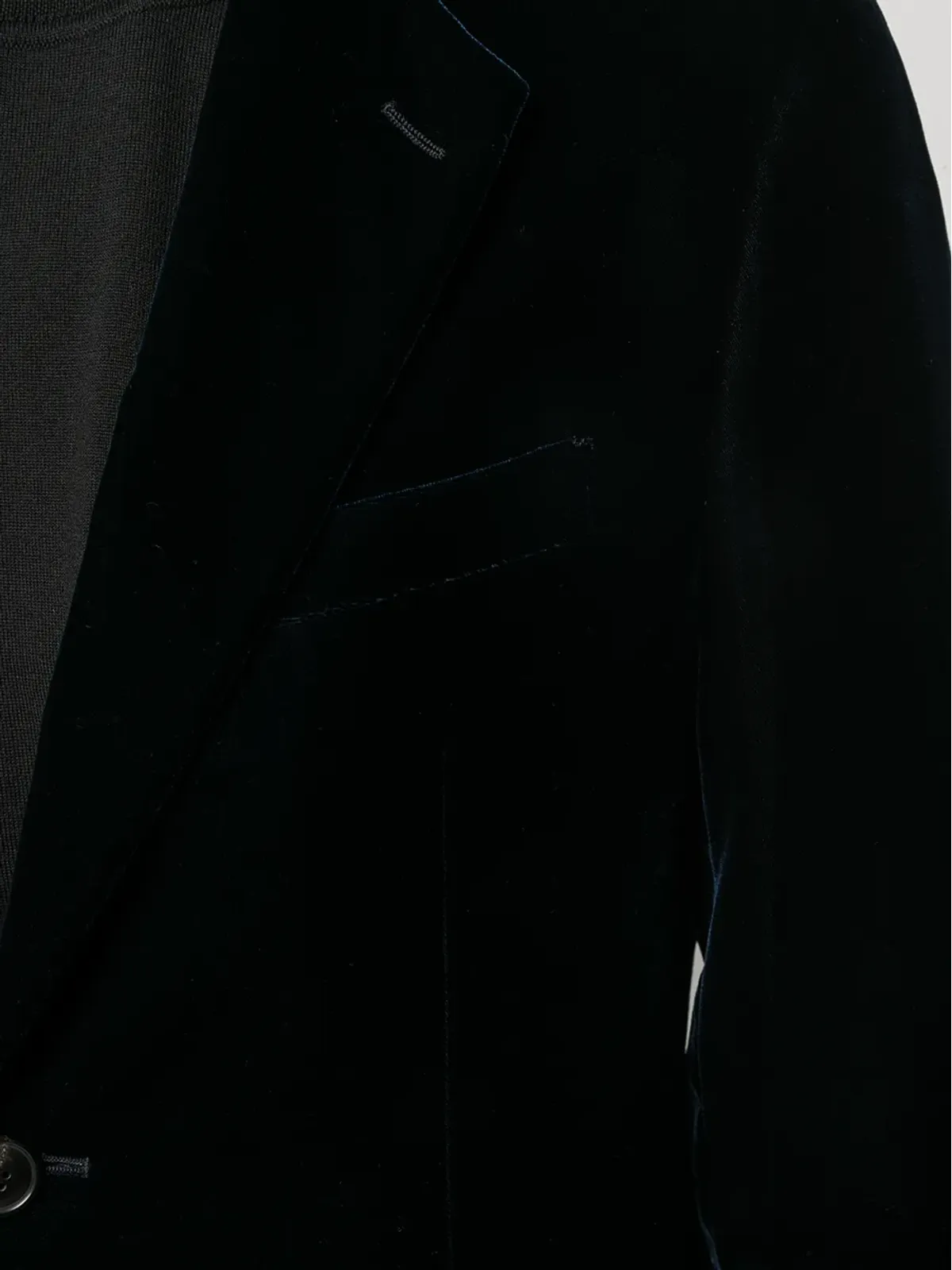 Giorgio Armani ベルベットのシングルブレストブレザー - 画像5