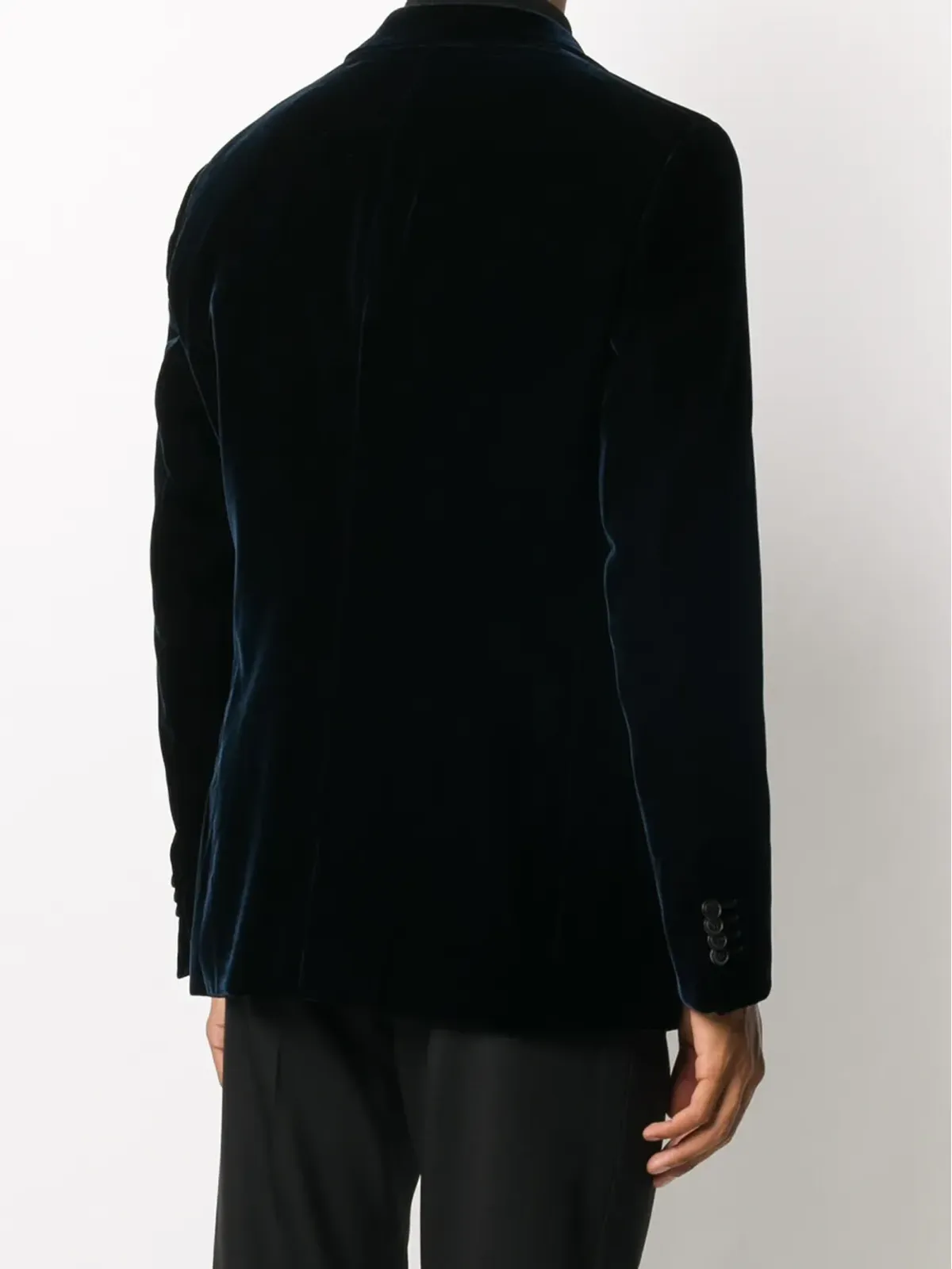 Giorgio Armani ベルベットのシングルブレストブレザー - 画像4