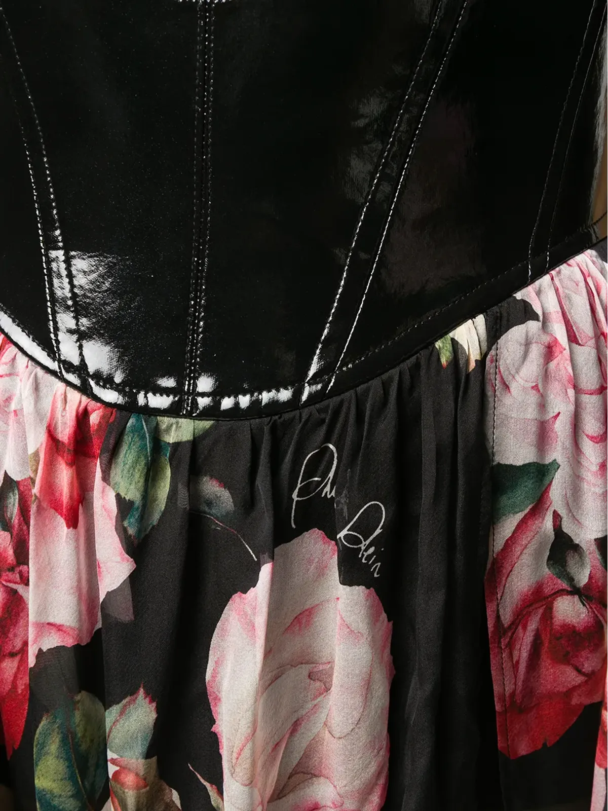Philipp Plein Vittoria 花柄プリントガウン - ブラック - 画像5