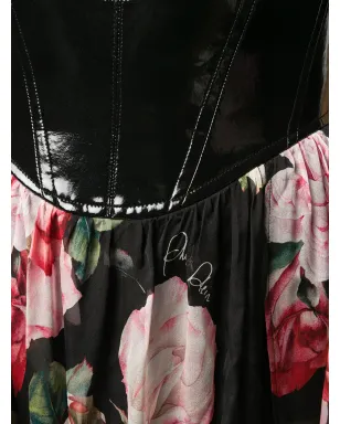 Philipp Plein Vittoria 花柄プリントガウン - ブラック - サムネイル5
