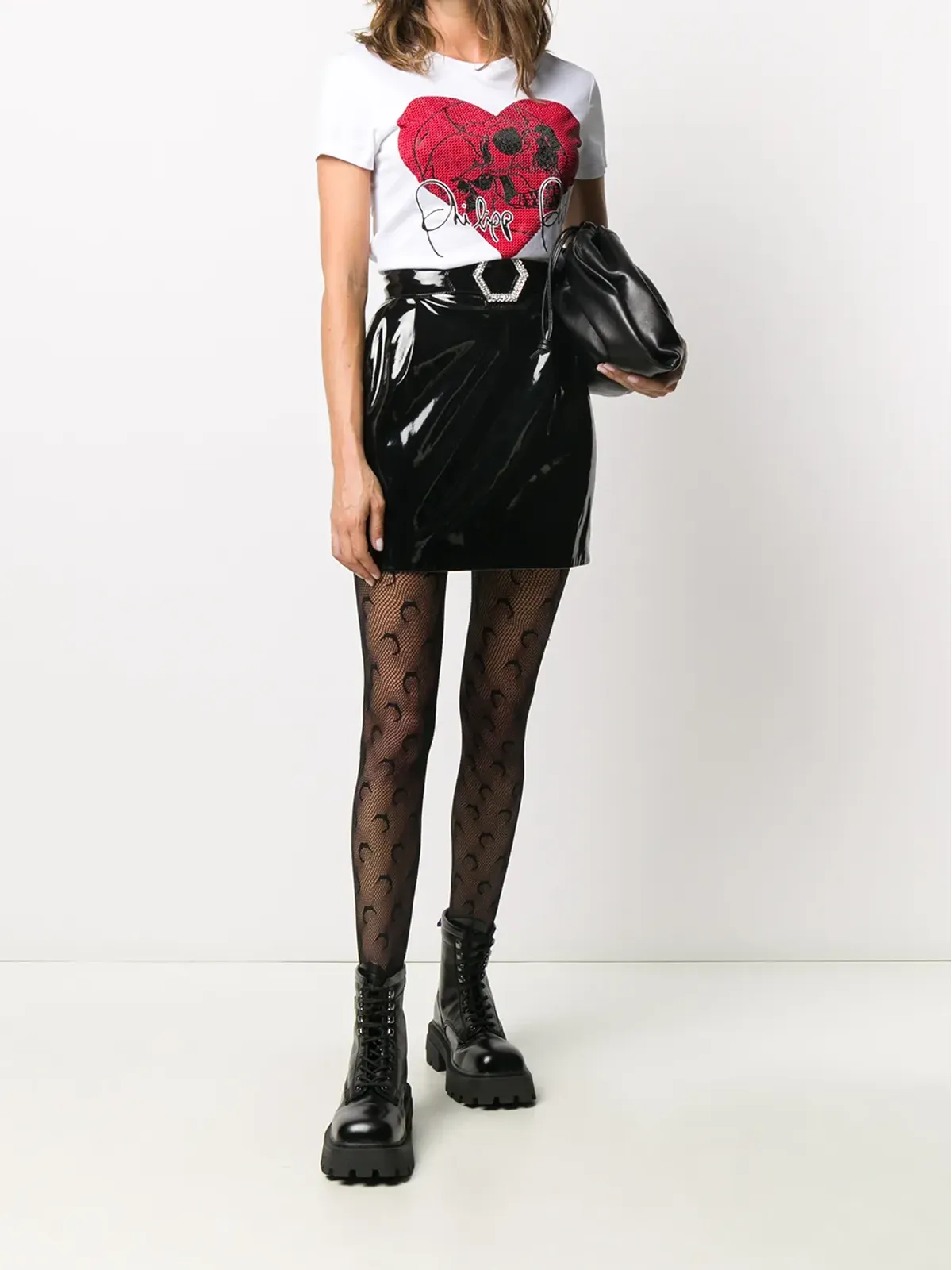 Philipp Plein パテントミニスカート - 画像2