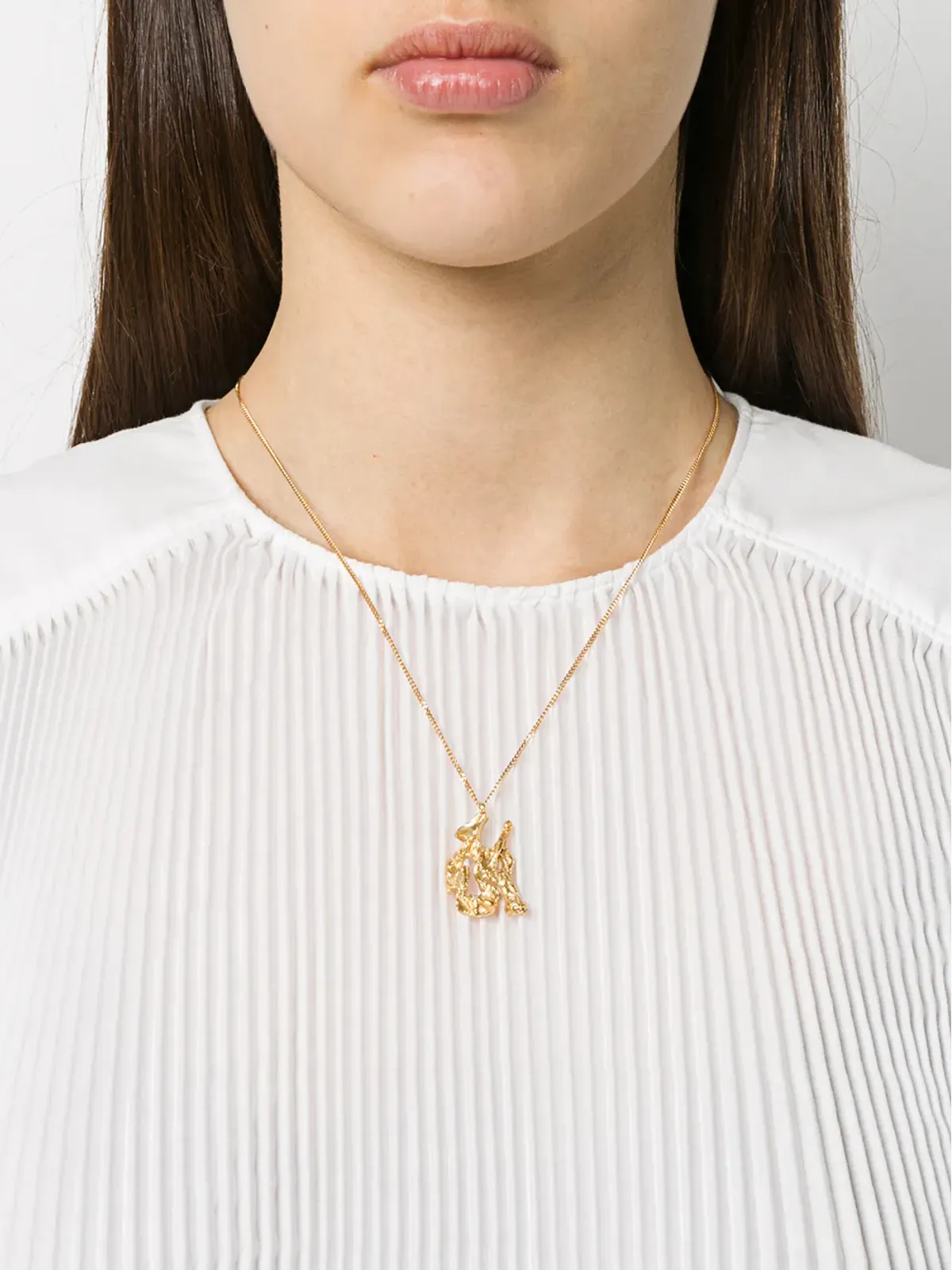 LOVENESS LEE snake Chinese zodiac necklace - Gold - 画像2