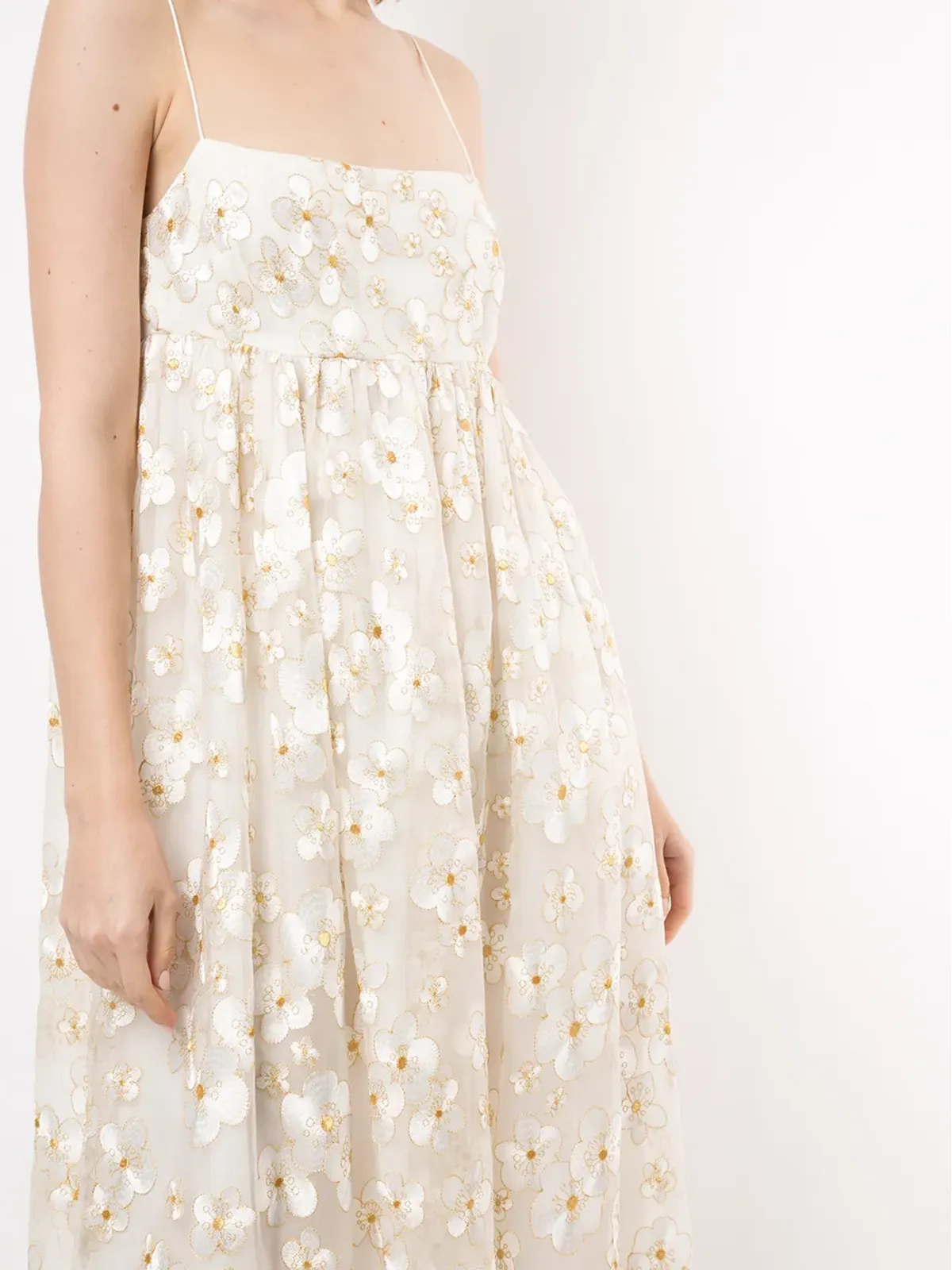 Macgraw Blubell オーガンザシルクドレス - イエロー - 画像5