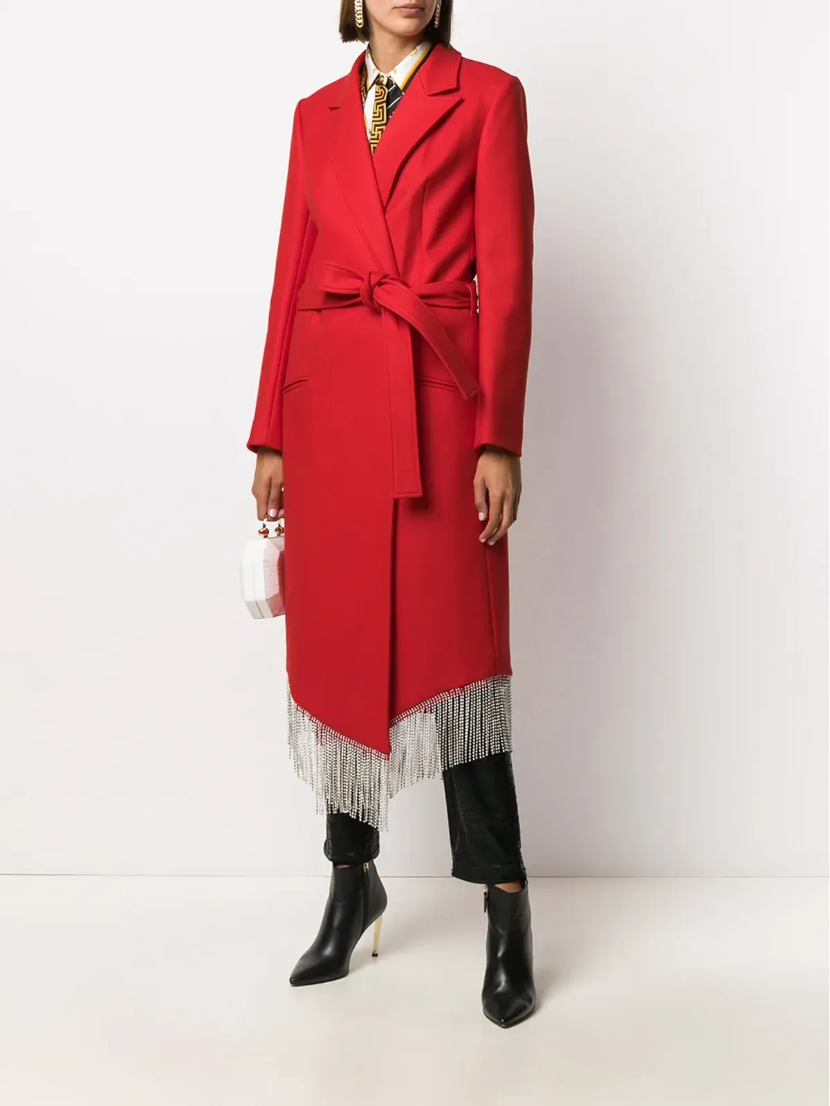 Philipp Plein Nara Crystal Fringel Coat - 画像2
