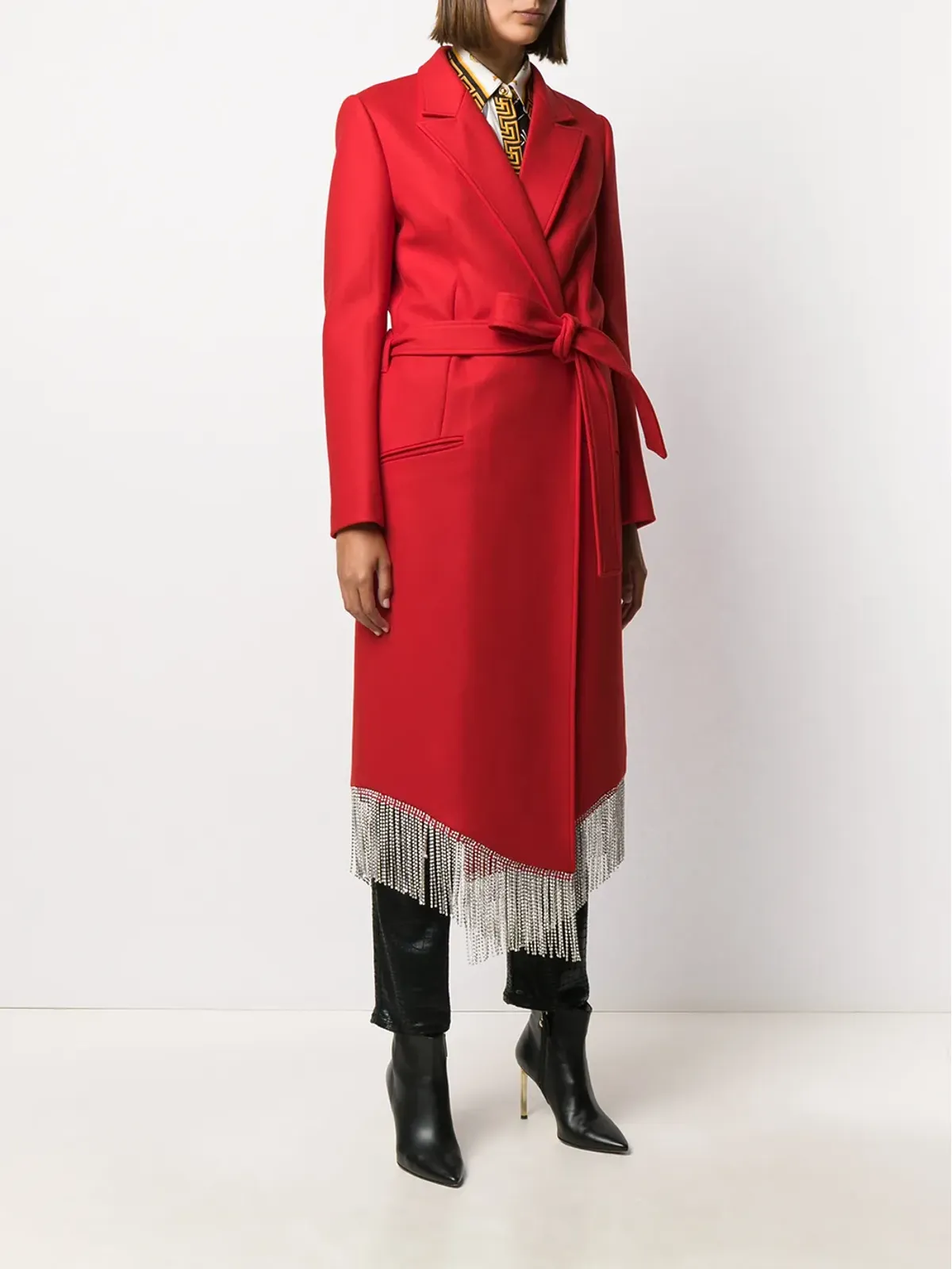 Philipp Plein Nara Crystal Fringel Coat - 画像3