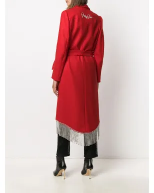 Philipp Plein Nara Crystal Fringel Coat - サムネイル4