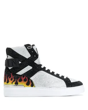 Philipp Plein Money Beast ハイトップスニーカー ホワイト - サムネイル1