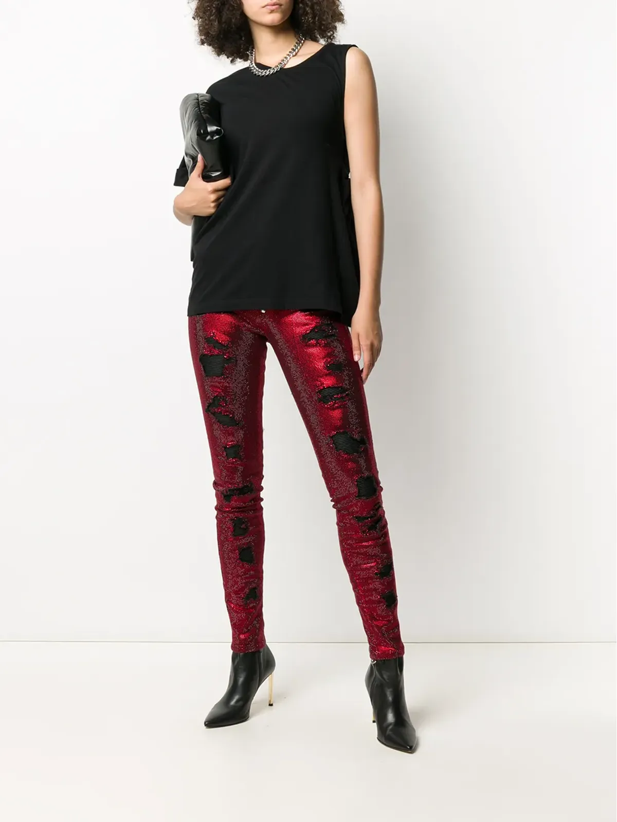 Philipp Plein クリスタル装飾スキニージーンズ - 画像2