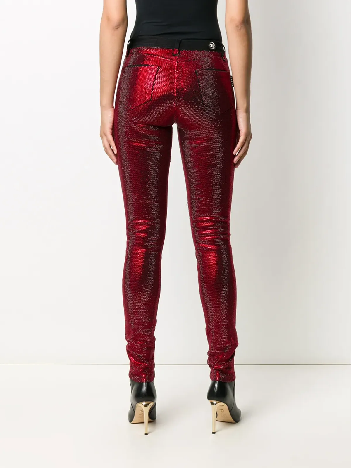 Philipp Plein クリスタル装飾スキニージーンズ - 画像4