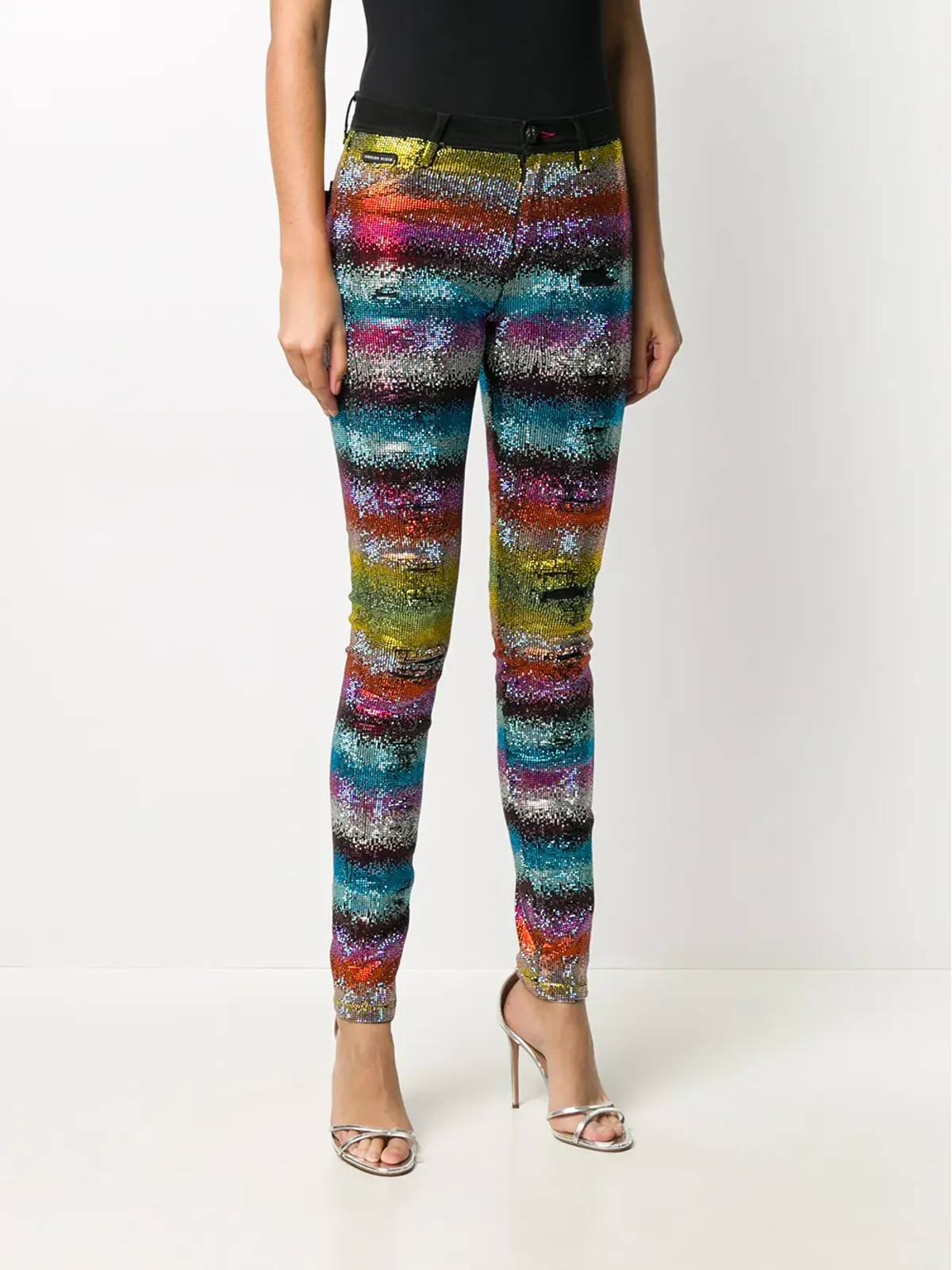 Philipp Plein Rainbow Crystal ジーンズ - 画像3