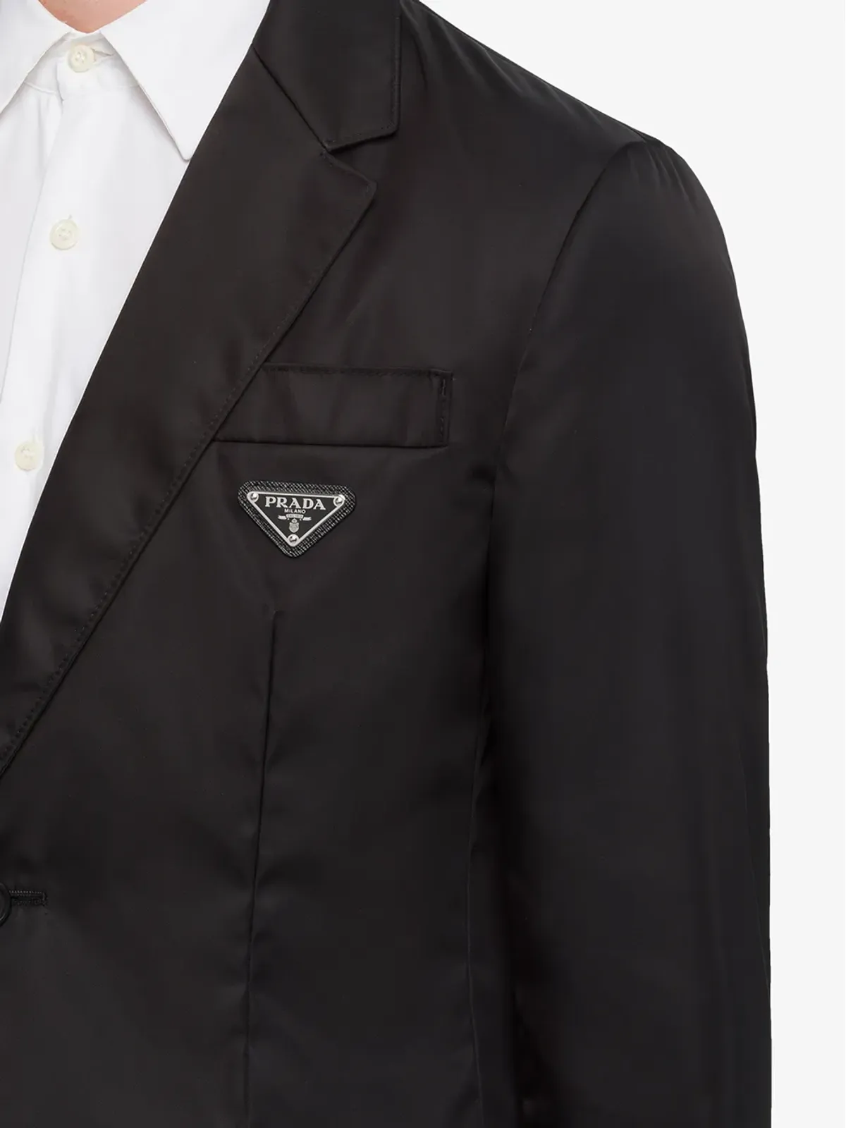Prada ロゴプレート付きシングルブレストブレザー - 画像5