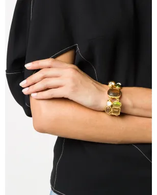 Susan Caplan Vintage 1980s D'Orlan gemstone-embellished bracelet - Gold - サムネイル2