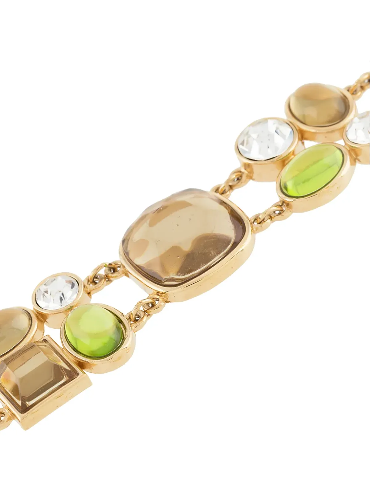 Susan Caplan Vintage 1980s D'Orlan gemstone-embellished bracelet - Gold - 画像3